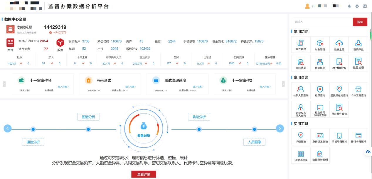 環(huán)球軟件紀(jì)委辦案分析平臺(tái)總控臺(tái)